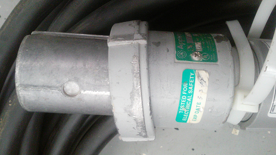 480V extension cord and Assured Equipment Grounding Conductor program (AEGC)